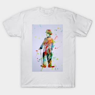 CHARLIE CHAPLIN watercolor portrait .5 T-Shirt